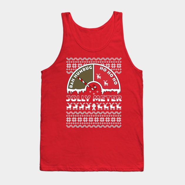 Jolly Meter Bah Humbug To Ho Ho Ho Anti Christmas Funny Tank Top by OrangeMonkeyArt